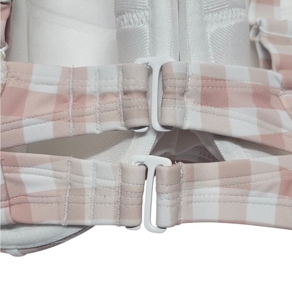 Kona Sol NWT 22W Women's Plus Size Underwire Plaid Swim Top - Picture 9 of 12